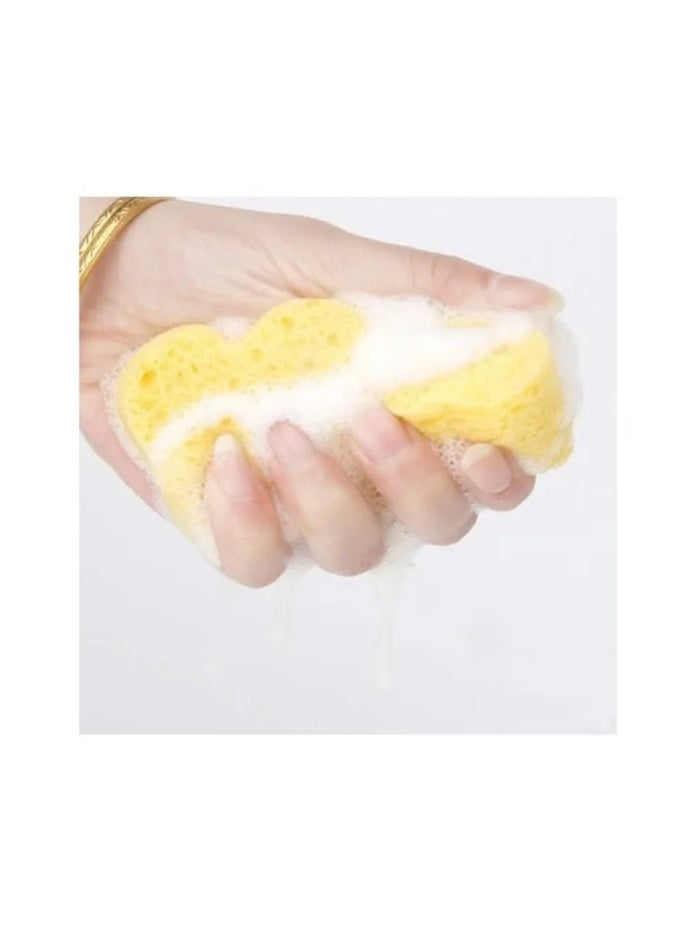 4 قطع قطع الإسفنج للاستحمام للأطفال، إسفنج الاستحمام اللطيف بأشكال مختلفة، ناعم وامتصاصي من خشب القطن الطبيعي للاستحمام للأطفال الرضع - Image 2