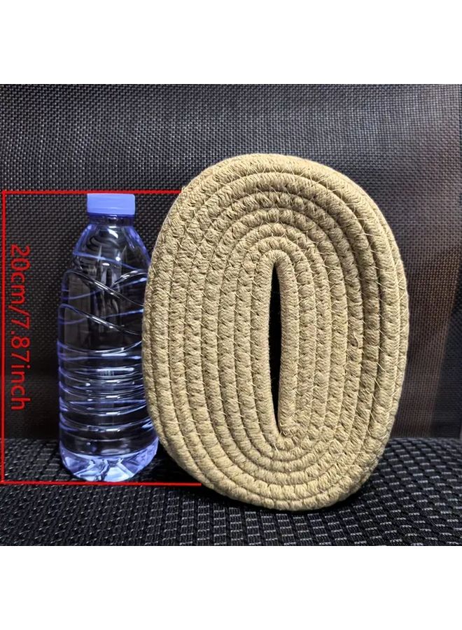 2025 Oval Rope Tissue Box With Lid Khaki Storage For Wet Wipes Masks - Image 5