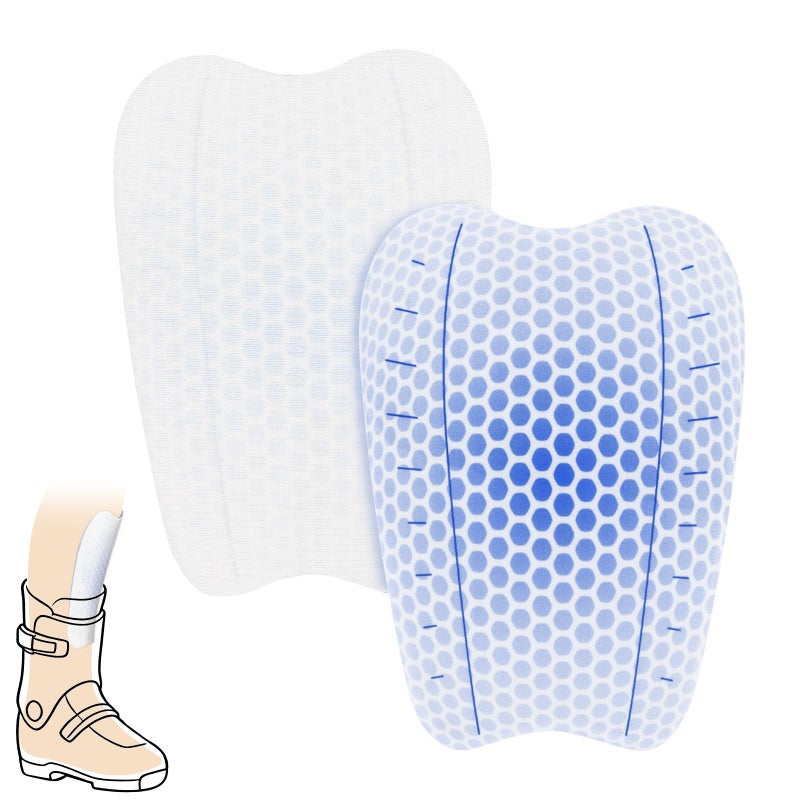 YIBOBO 2 Pcs Ski Shin Guards for Boots, Gel Shin Pads for Ski & Snowboard, Lightweight Reusable Shin Protectors for Pressure Relief - Image 1