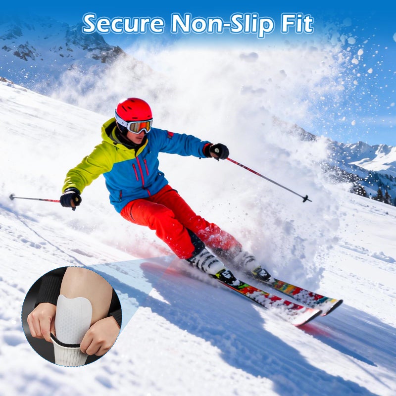YIBOBO 2 Pcs Ski Shin Guards for Boots, Gel Shin Pads for Ski & Snowboard, Lightweight Reusable Shin Protectors for Pressure Relief - Image 5