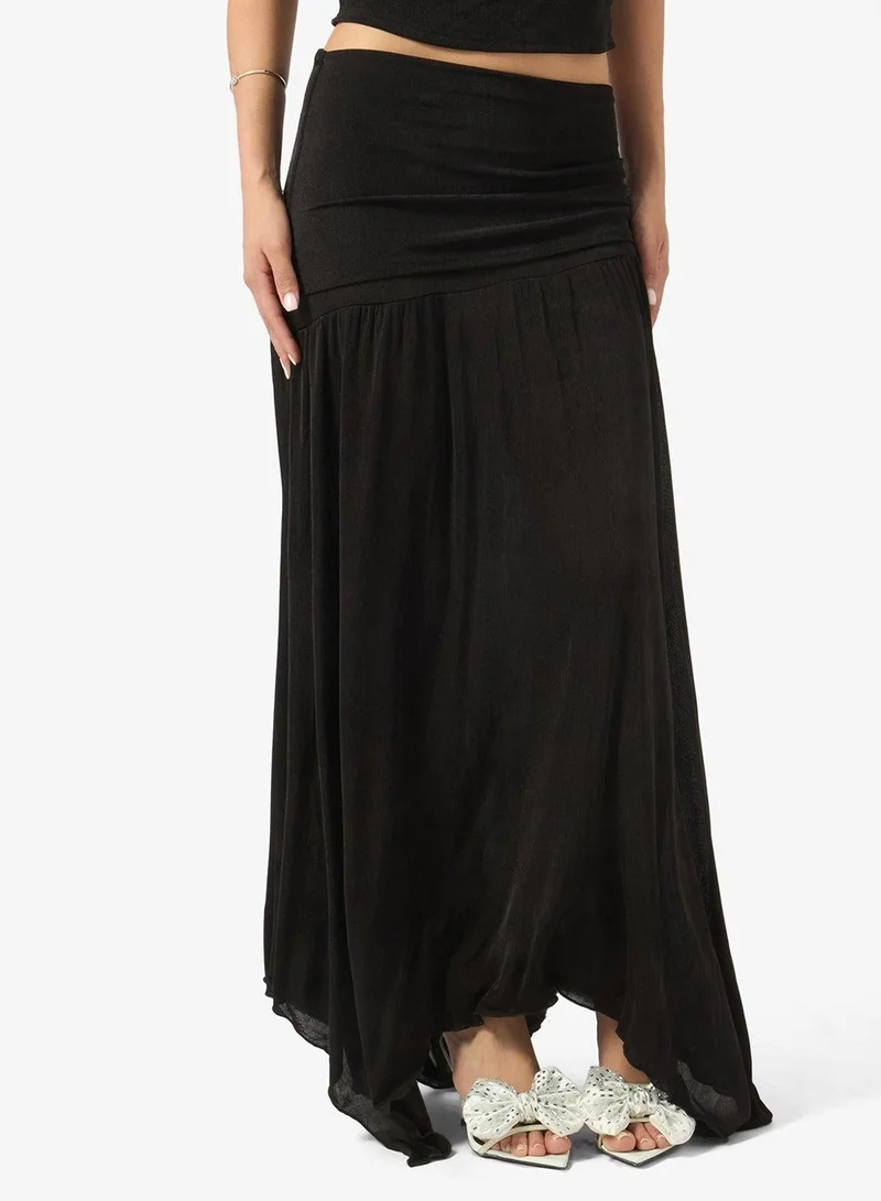 Ginger Boutique  Draped Cutout Detail Top & Assymetric Skirt Set for Women | Best Price UAE