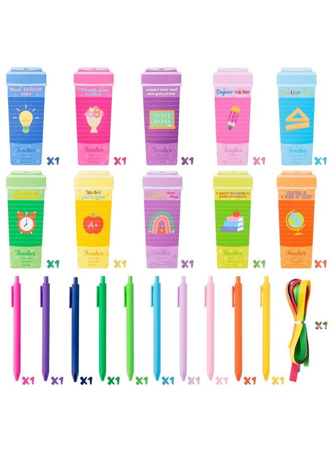 ANGOLIO Teacher Coffee Cup Notepad With Pen - Teacher Inspirational Sticky Note Personalized To Do List Note Holiday Teacher'S Day Gift Office School Classroom Supplies Teacher Thank You Gift(10 Sets) - Image 2