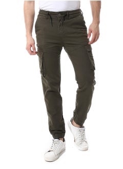 Andora Fly Zipper Button Cargo Pants_Army Green  - Image 1