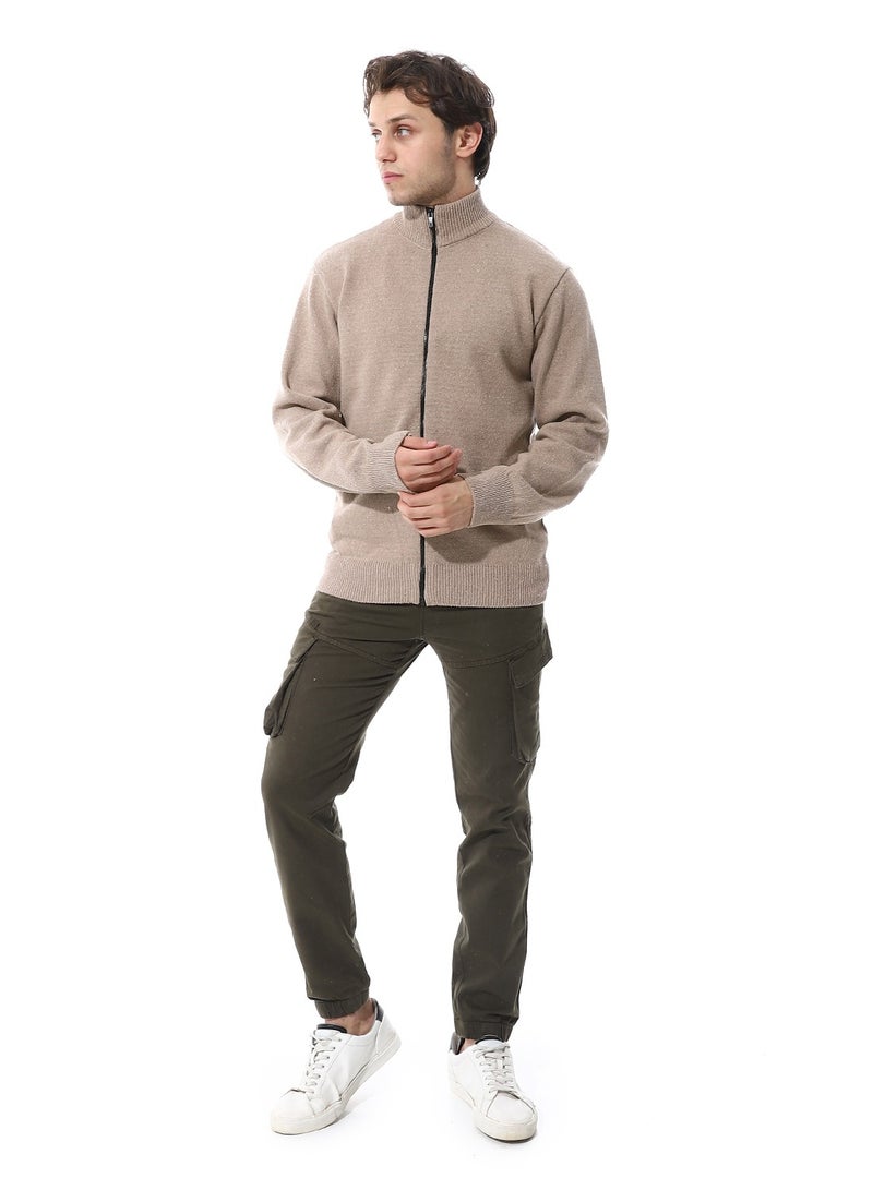 Andora Fly Zipper Button Cargo Pants_Army Green  - Image 5