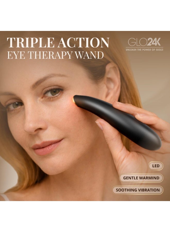 GLO24K UNLEASH THE POWER OF GOLD GLO24K "Unleash the Power of Gold" Eye Care Beauty Massager – Advanced Rejuvenating Tool for Radiant, Youthful, and Glowing Skin Around the Eyes. - Image 2