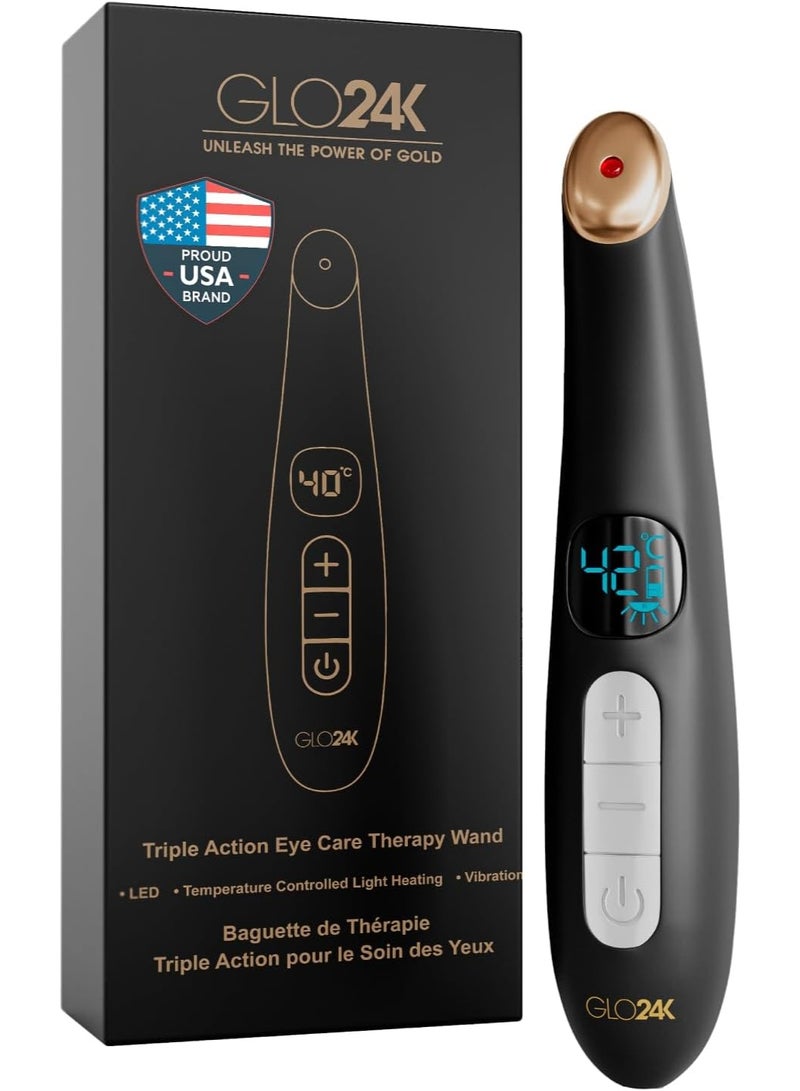 GLO24K UNLEASH THE POWER OF GOLD GLO24K "Unleash the Power of Gold" Eye Care Beauty Massager – Advanced Rejuvenating Tool for Radiant, Youthful, and Glowing Skin Around the Eyes. - Image 1