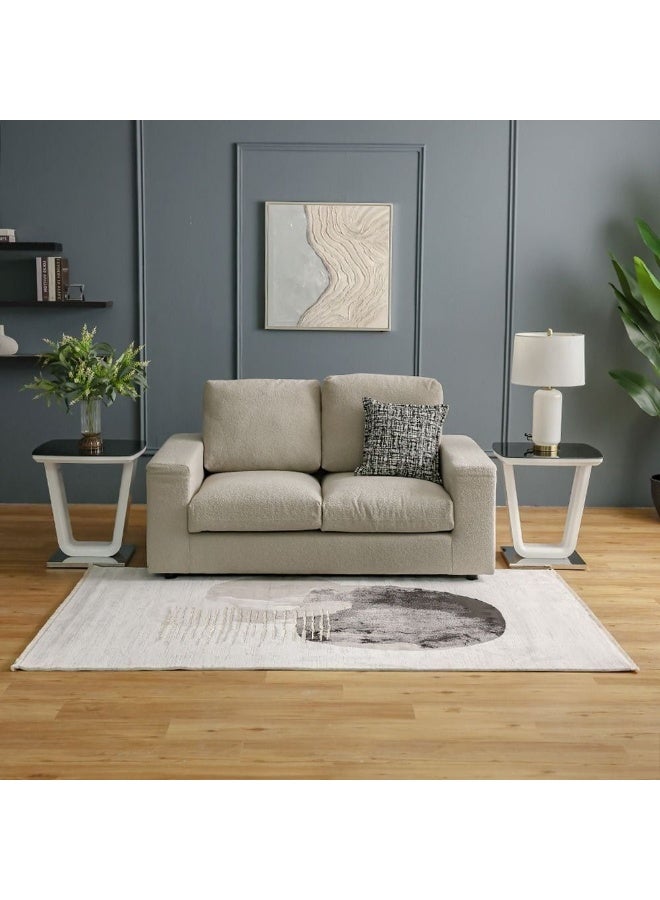 DANUBE HOME Galeria Lux Abstract Rug | Washable Modern Rugs Style | Polypropylene + Polyester Area Rug Floor Covering | Indoor Carpet For Living Room Dining Bedroom 240x340cm-Grey White-231300472286 - Image 5