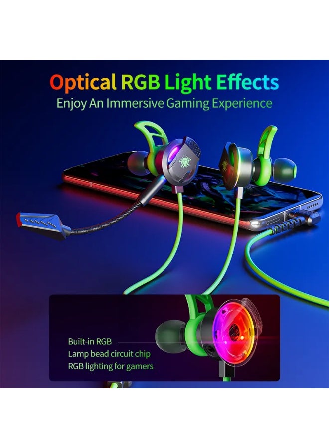 بليكستون سماعات الألعاب بليكسستون RX3 PLUS نوع-C السلكية مع ميكروفون طويل الأمد وعازل للضوضاء وإضاءة RGB متوافقة مع أجهزة الكمبيوتر المحمولة وPC وإكس بوكس وبلاي ستيشن 5 ونينتندو سويتش - اللون الأخضر - Image 3