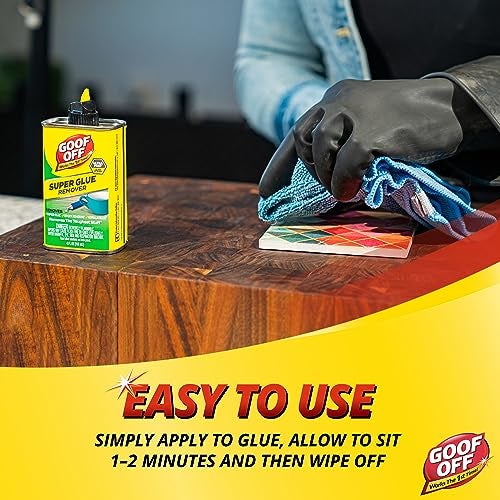 Goof Off Super Glue Remover - 4 oz. can, Yellow (FG678) - Image 5