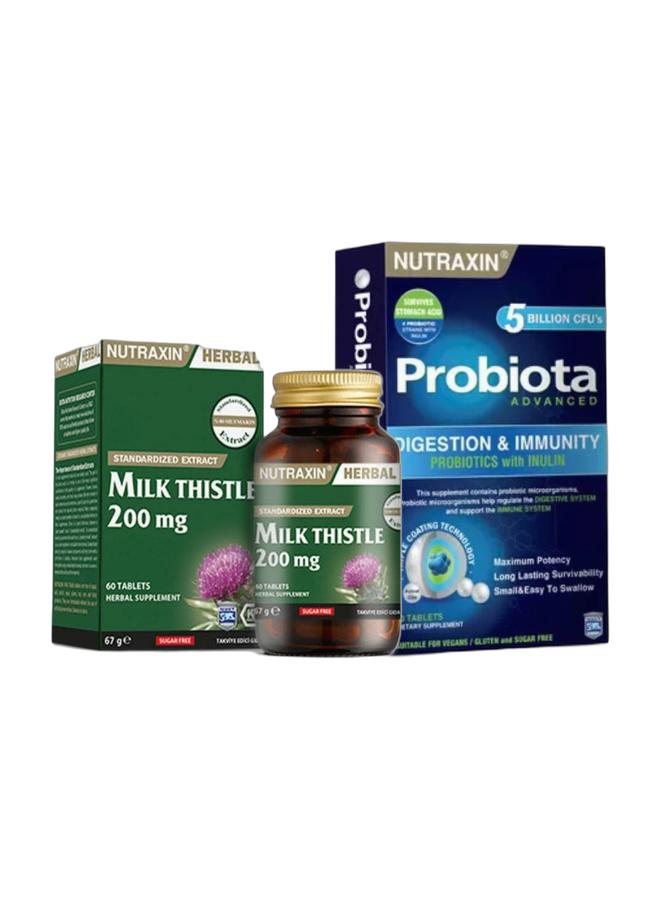 Nutraxin Liver Detox & Gut Health Combo – Milk Thistle + Probiotic – Cleanse & Digestive Balance - Image 1