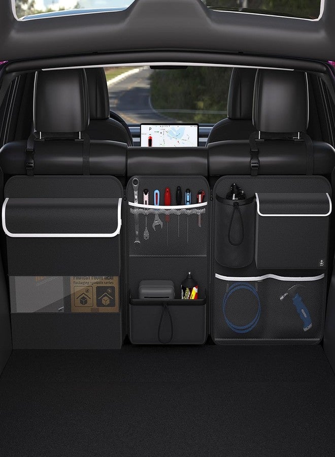 Timoxi Back Seat Trunk Organizer Hanging Car Organizer Trunk Foldable Cargo Storage with 6 Large Pockets (Type B) - Image 1