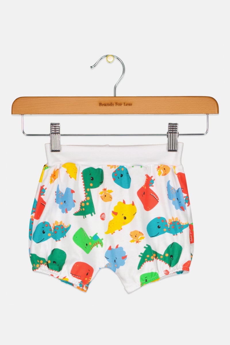Cool Club Toddlers Girl Graphic Print Shorts, White Combo - Image 2