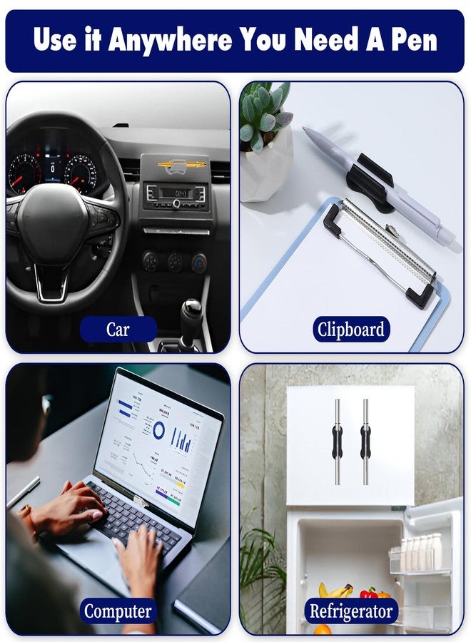 KFHENSOMR 6 Pcs Pen Holder for Wall, Adhesive Sticky Silicone Pencil Holder for Upgraded Desk Office Supplies Clipboard Stylus Organizer (3 Colors) - Image 5
