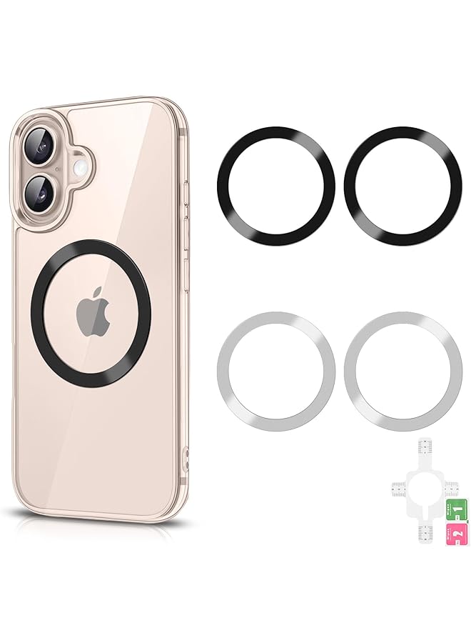 Green Tiger for MagSafe Ring Sticker-[4 Pack] Strong Metal Ring,Universal Magnetic Ring Support Wireless Charger Conversion Kit for iPhone 16/15/14/13/12/11 Series,Galaxy (Pack A) - Image 1