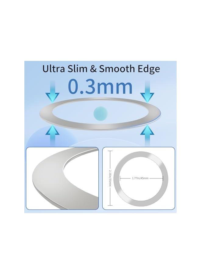 Green Tiger for MagSafe Ring Sticker-[4 Pack] Strong Metal Ring,Universal Magnetic Ring Support Wireless Charger Conversion Kit for iPhone 16/15/14/13/12/11 Series,Galaxy (Pack A) - Image 3