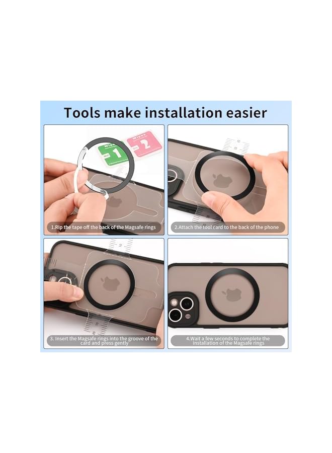 Green Tiger for MagSafe Ring Sticker-[4 Pack] Strong Metal Ring,Universal Magnetic Ring Support Wireless Charger Conversion Kit for iPhone 16/15/14/13/12/11 Series,Galaxy (Pack A) - Image 2