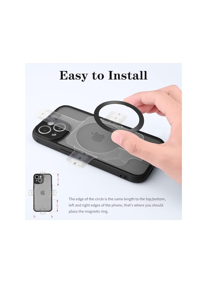 Green Tiger for MagSafe Ring Sticker-[4 Pack] Strong Metal Ring,Universal Magnetic Ring Support Wireless Charger Conversion Kit for iPhone 16/15/14/13/12/11 Series,Galaxy (Pack A) - Image 4