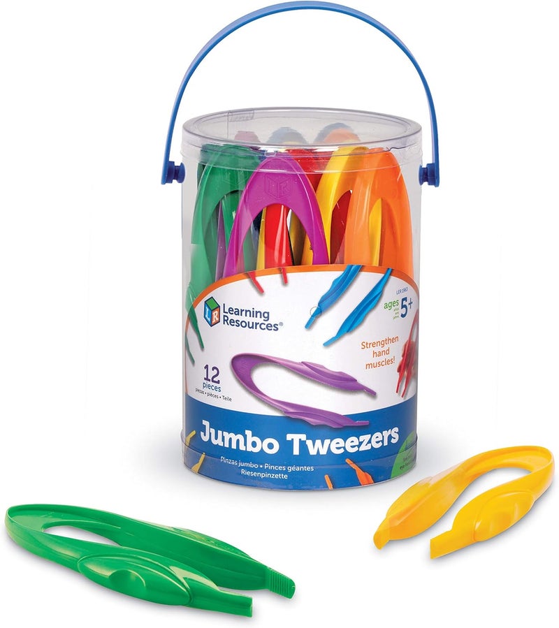 Learning Resources Easy Grip Tweezers LER1963, Set of 12 - Image 1