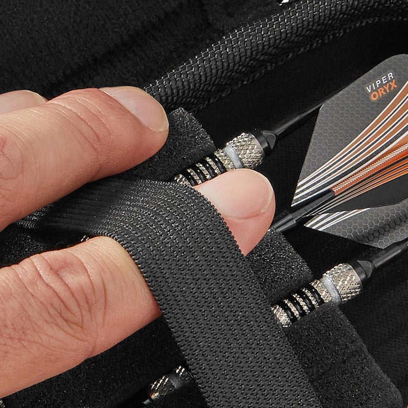 CASEMASTER حافظة كاسماستر سينتري 6 للسهام رفيعة، تحمل ملحقات إضافية، نصائح، أعمدة وطائرات، متوافقة مع سهام الرأس الصلب والرأس الناعم، غلاف تكتك مقاوم للصدمات والماء، سحاب أحمر - Image 4