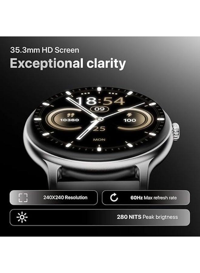 Fire-Boltt Phoenix Ultra Smart Watch 1.39" HD Display, Bluetooth Calling, AI Voice Assistant, 120 Sports Modes, IP67 Waterproof, SpO2 Monitor Smart Watch for Man & Woman - Silver - Image 2