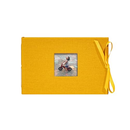 Kolo Noci Small 4x6 Photo Album, Holds 24 Photos, Ideal for Weddings and Baby Books, Indian Yellow - Image 1