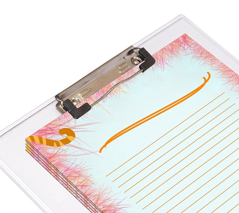 Festiko® Crystal Clear Transparent Exam Board with Side Rulers & Clip (Pack of 1 Pc), Exam Pads for Birthday Return Gifts for Kids, Writing Pads Clipboard with Shiny Steel Finish Clip - Image 3