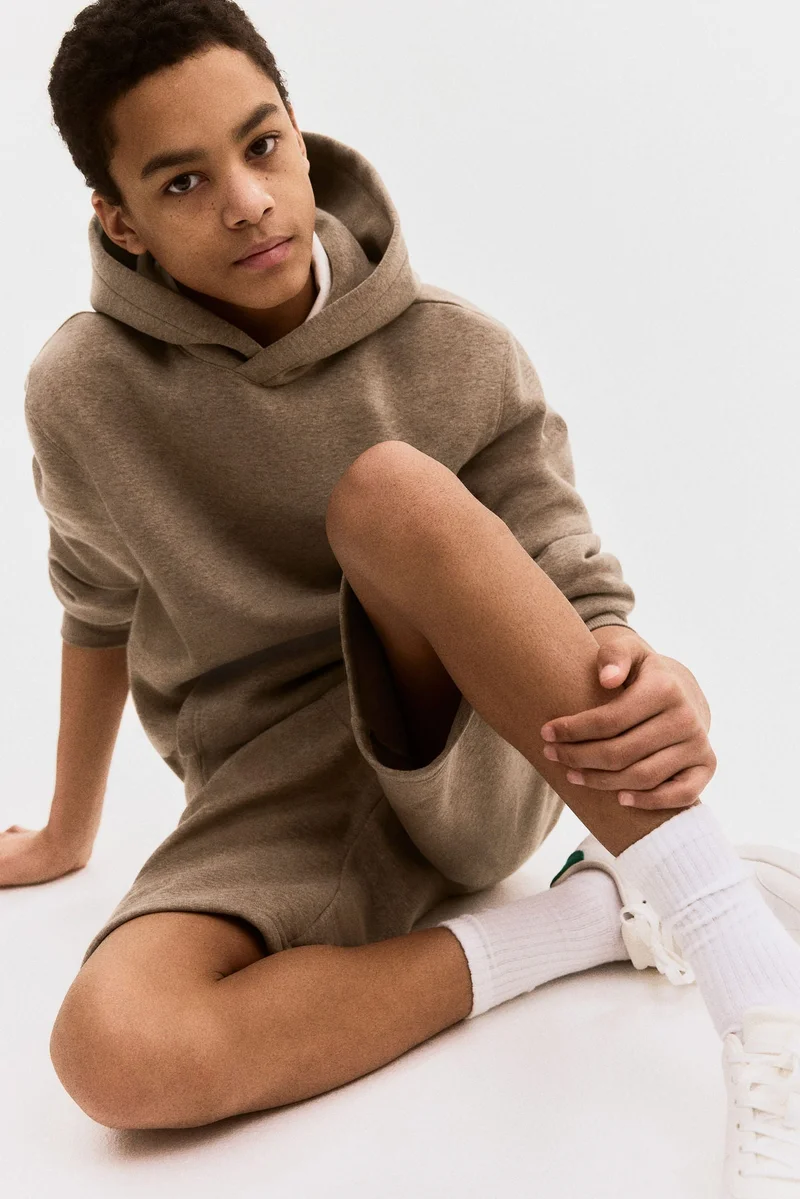 H&M 2-Piece Hoodie And Sweatshorts Set
