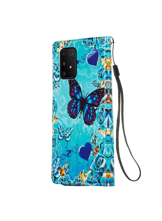 Zaboon Case For Galaxy M80s Colored Drawing Pattern Plain Weave Horizontal Flip Leather Case with Holder & Card Slot & Wallet&Lanyard - Image 3