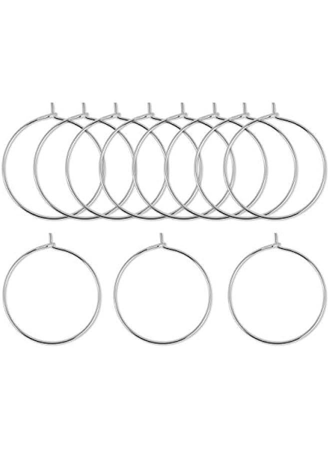 Wine Glass Charms Rings Set of 300 Wire Hoop Beading Hoop for Glasses, Jewelry Making  - Image 1