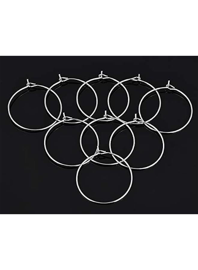Wine Glass Charms Rings Set of 300 Wire Hoop Beading Hoop for Glasses, Jewelry Making  - Image 3