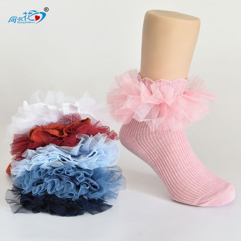 Children'S Socks Lace Princess Socks Comfortable Girls' Socks Thin Breathable Baby Cotton Socks - Image 2