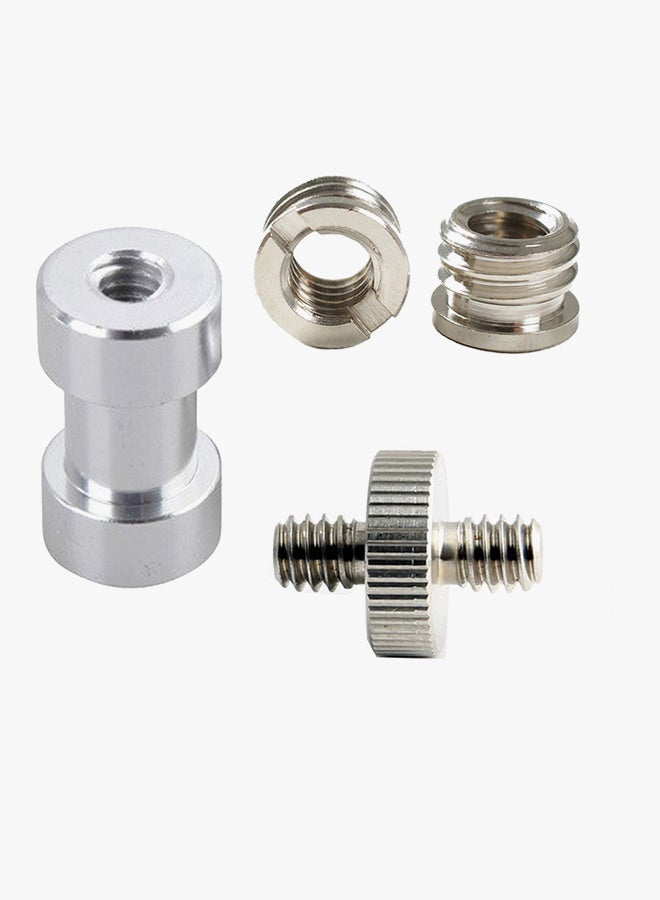 NIBEMINENT 3 -piece Tripod Mount Screw Convert Adapter For Flash Light Stand Set Black - Image 2