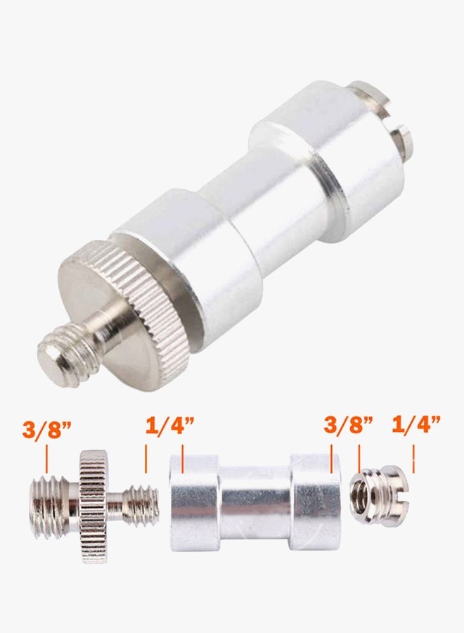 NIBEMINENT 3 -piece Tripod Mount Screw Convert Adapter For Flash Light Stand Set Black - Image 3