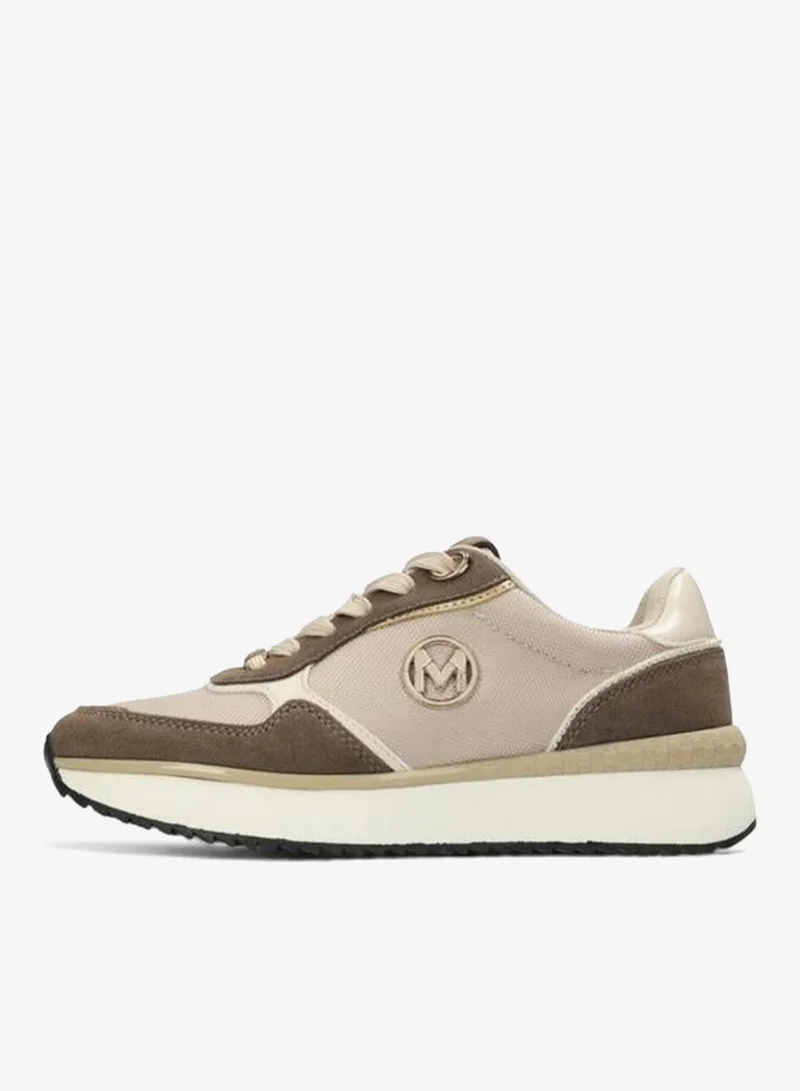 MEXX BROWN Panelled Lace-Up Sneakers for Women | Best Price UAE