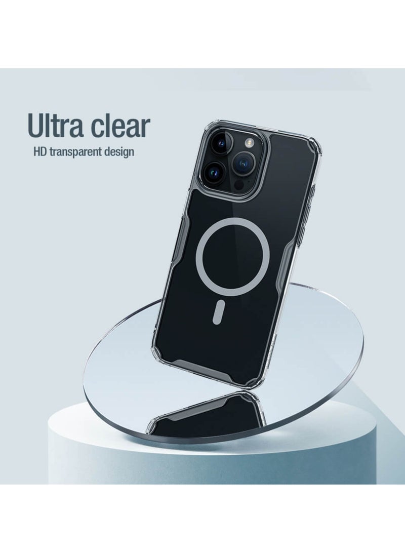 نيلكين جراب تي بي يو من سلسلة ناتشر متوافق معا مج سيف ايفون 14 برو ماكس من نيلكن - شفاف - Image 5