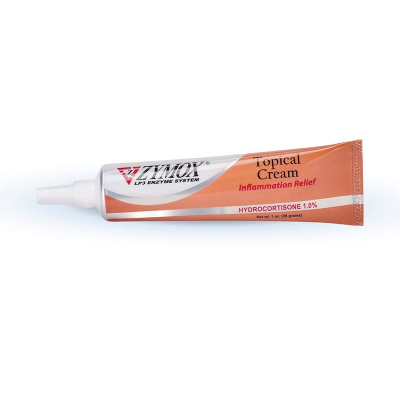 Zymox Veterinarian Strength Topical Cream with 1% Hydrocortisone for Dogs and Cats, 1oz - Image 1