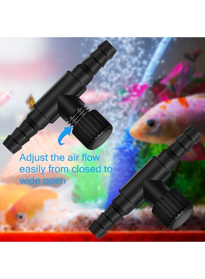 Honoson Honoson 30 Pieces Aquarium Control Valve, T Shaped Air Pump Control Valves Single Way Plastic Air Flow Control Regulator for 4 mm Hose Air Line Tubing Connector - Image 3