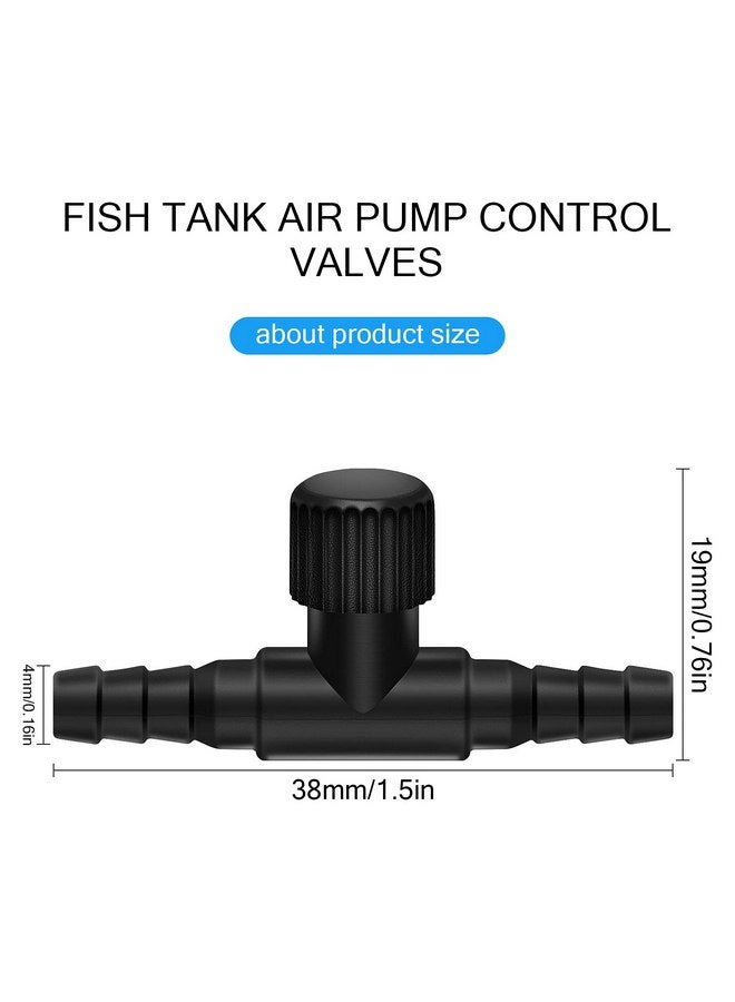 Honoson Honoson 30 Pieces Aquarium Control Valve, T Shaped Air Pump Control Valves Single Way Plastic Air Flow Control Regulator for 4 mm Hose Air Line Tubing Connector - Image 2