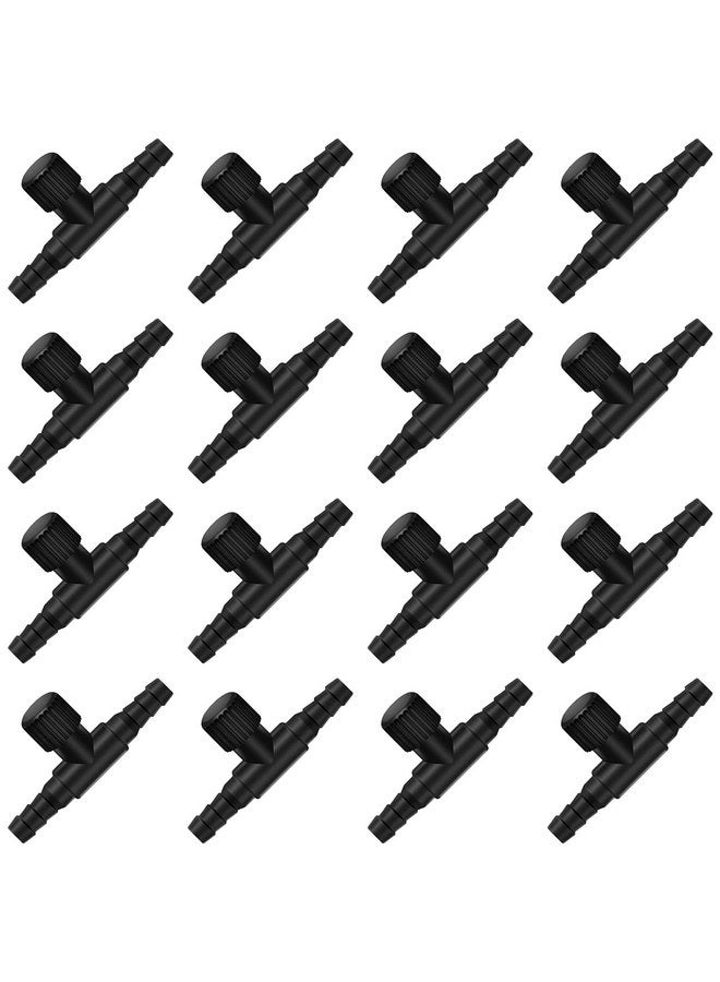 Honoson Honoson 30 Pieces Aquarium Control Valve, T Shaped Air Pump Control Valves Single Way Plastic Air Flow Control Regulator for 4 mm Hose Air Line Tubing Connector - Image 1
