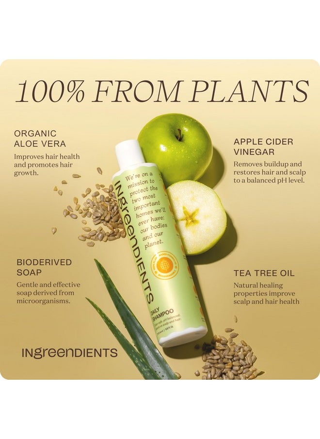 Ingreendients - Non Toxic Vegan Shampoo With Organic Ingredients Apple Cider Vinegar & Tea Tree Oil Sulfate Free Color Safe Paraben Free Gluten Free Cruelty Free Ph Balanced - Image 1