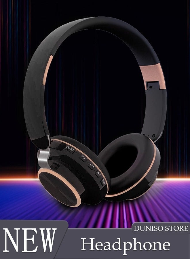 DUNISO Bluetooth Headphones With Over Ear Wireless Gaming Headphones with HiFi Stereo Headphones with Microphone and Soft Earpads for Cellphone PC Home Office - Image 1