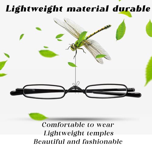 Viseng 2 Pack Slim Mini Metal Reading Glasses Compact Lightweight Portable Readers with Glasses Case for Reading Case +1.5 - Image 3