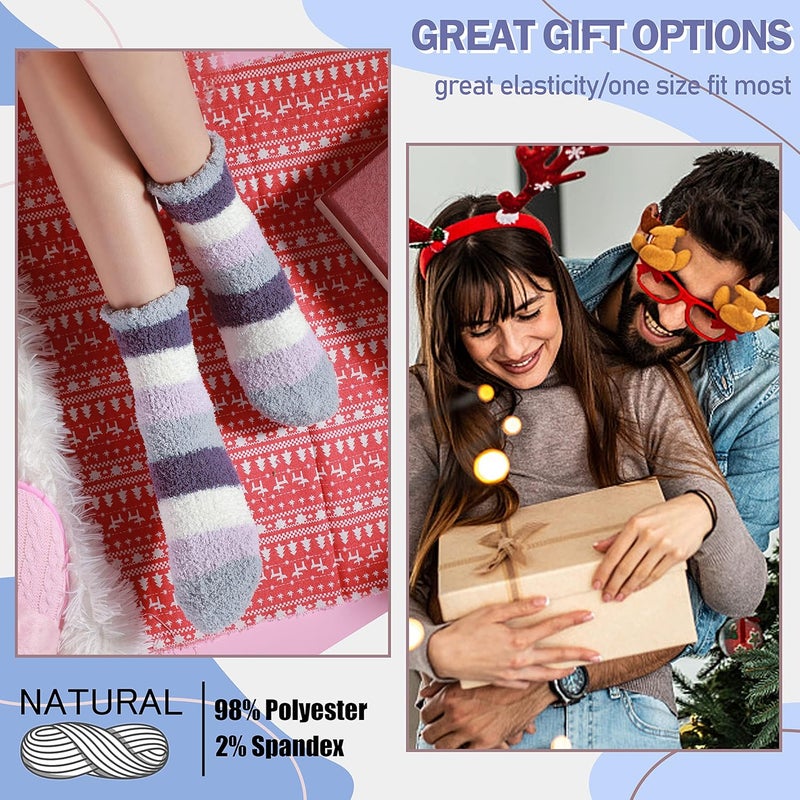 ANTSANG Fuzzy Socks for Women, Fluffy Warm Soft Slipper Socks for Winter & Home, Ideal for Teen Girls - Image 5