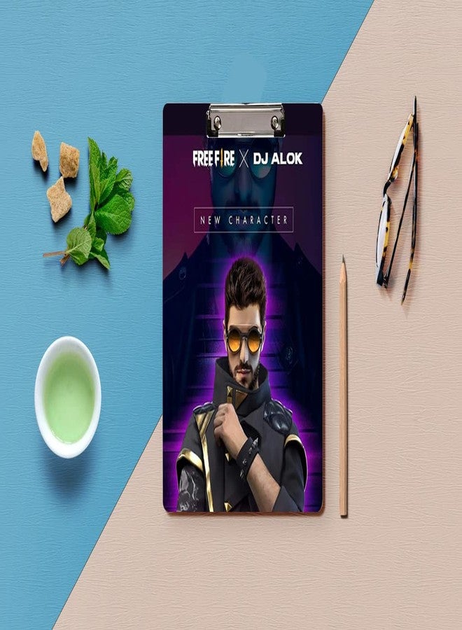 BP DESIGN SOLUTION Dj Alok Free Fire Reprint Clip Board Examination Pad for Shop, Medical,Grocery Size 14x10 - Image 3