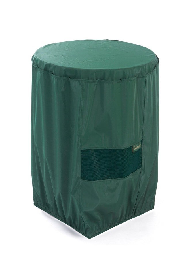 Covermates Classic Round Outdoor Fire Pit Cover - All-Weather, Water-Resistant Heavy-Duty Viny with Mesh Vent, Elastic Hem for Patio Furniture Protection, Round 30DIAMETER x 25H, Green - Image 1
