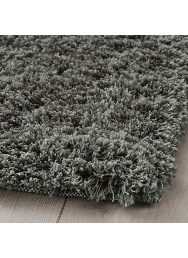 erorex Rug, high pile, dark grey, 80x150 cm  - Image 3