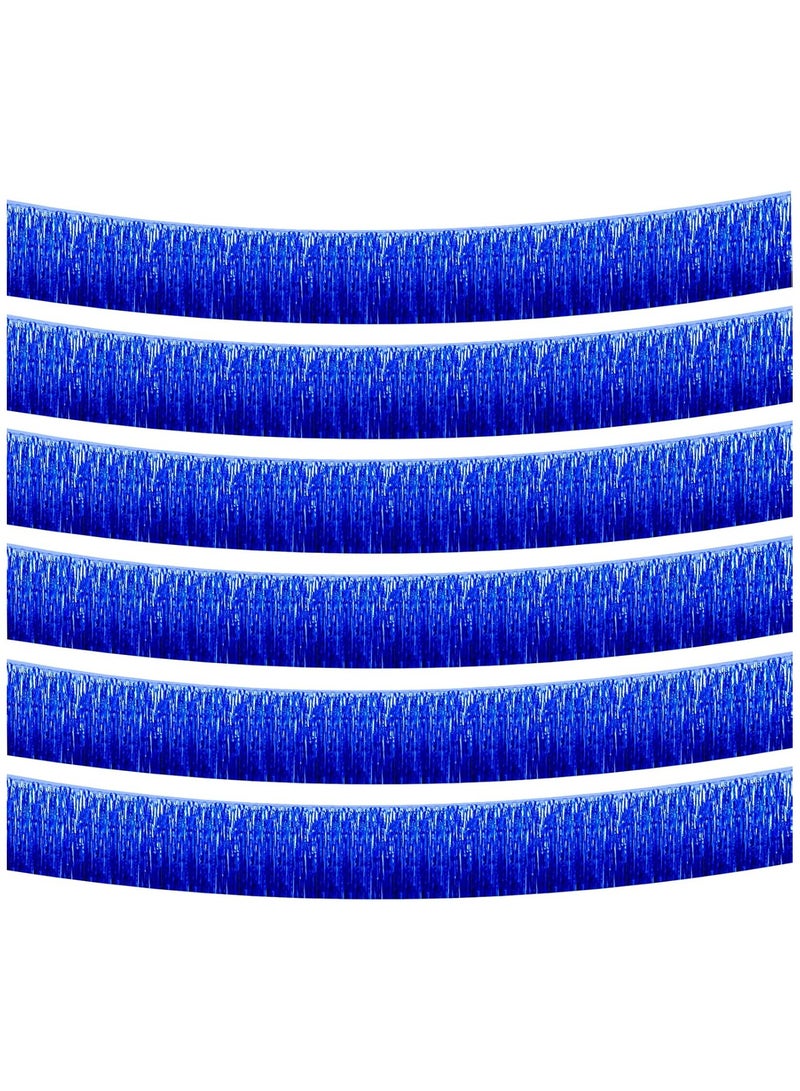 آنا 30*200 سم خلفية حفلة عيد الميلاد زينة جدارية لامعة، شرائط زينة مع أهداب، مجموعة 6 قطع - Image 1