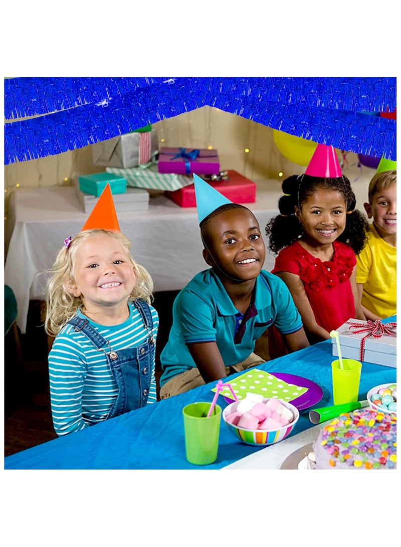 آنا 30*200 سم خلفية حفلة عيد الميلاد زينة جدارية لامعة، شرائط زينة مع أهداب، مجموعة 6 قطع - Image 5