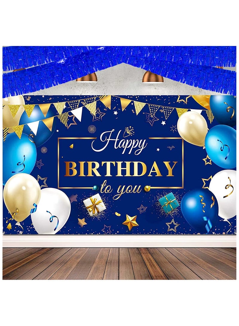 آنا 30*200 سم خلفية حفلة عيد الميلاد زينة جدارية لامعة، شرائط زينة مع أهداب، مجموعة 6 قطع - Image 2