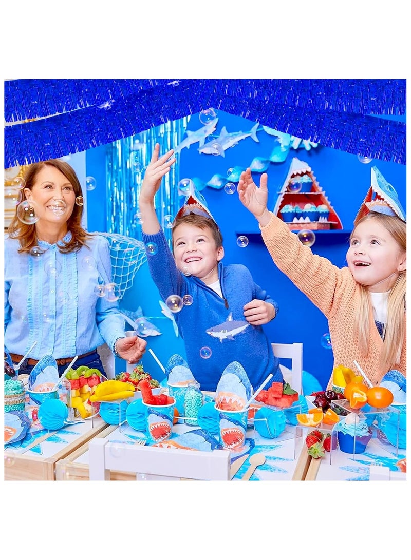 آنا 30*200 سم خلفية حفلة عيد الميلاد زينة جدارية لامعة، شرائط زينة مع أهداب، مجموعة 6 قطع - Image 4